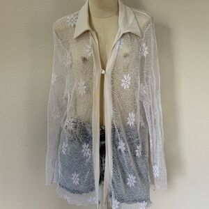 vintage mesh/sheer top